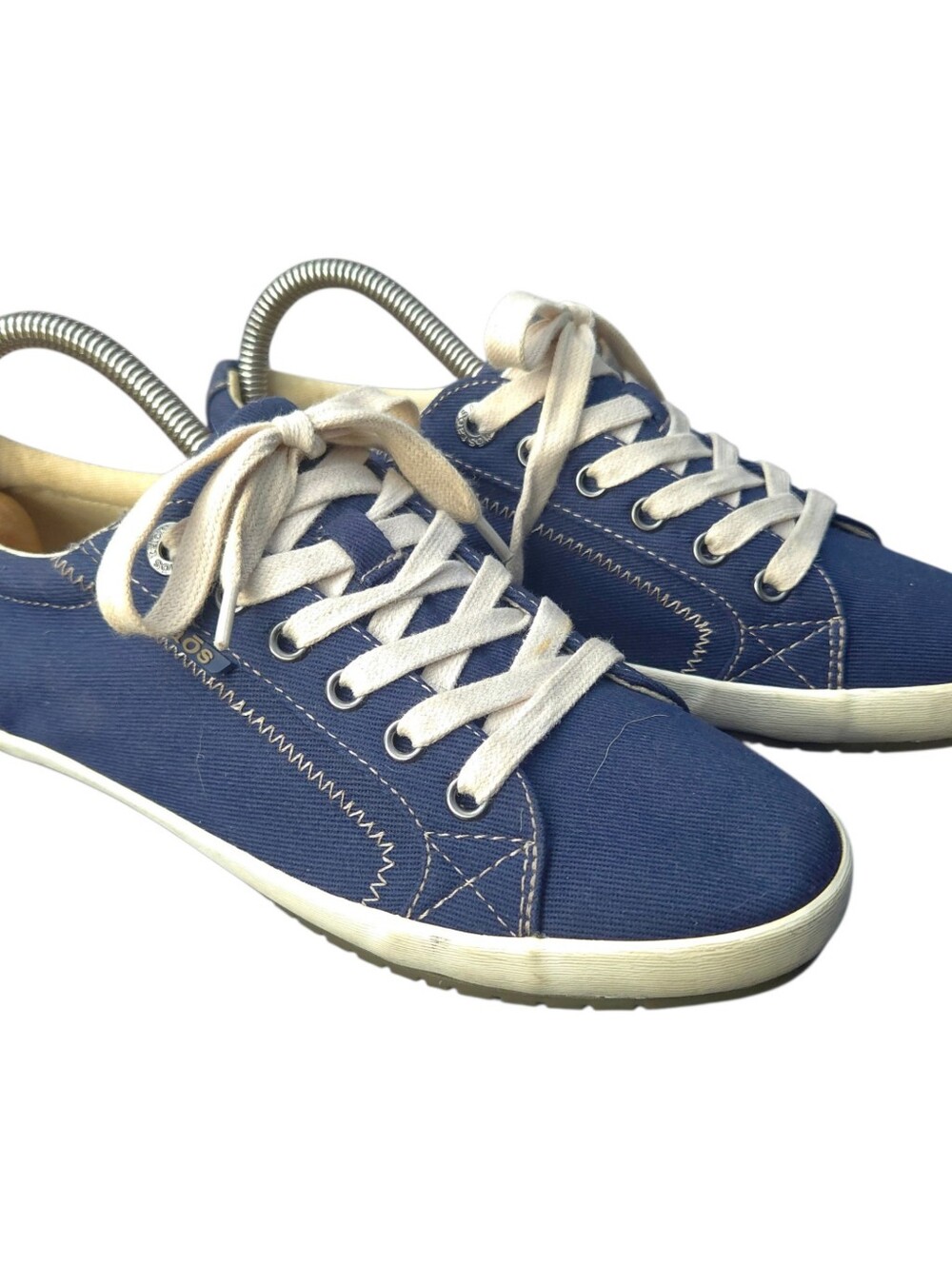 Taos Star Women's Sneakers Blue Washed Canvas Comfort Shoes Size 7.5 Like New